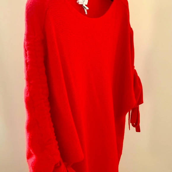 Joie Wool/Cashmere Blend Ruched Tie Sleeve Sweater - Picture 8 of 8